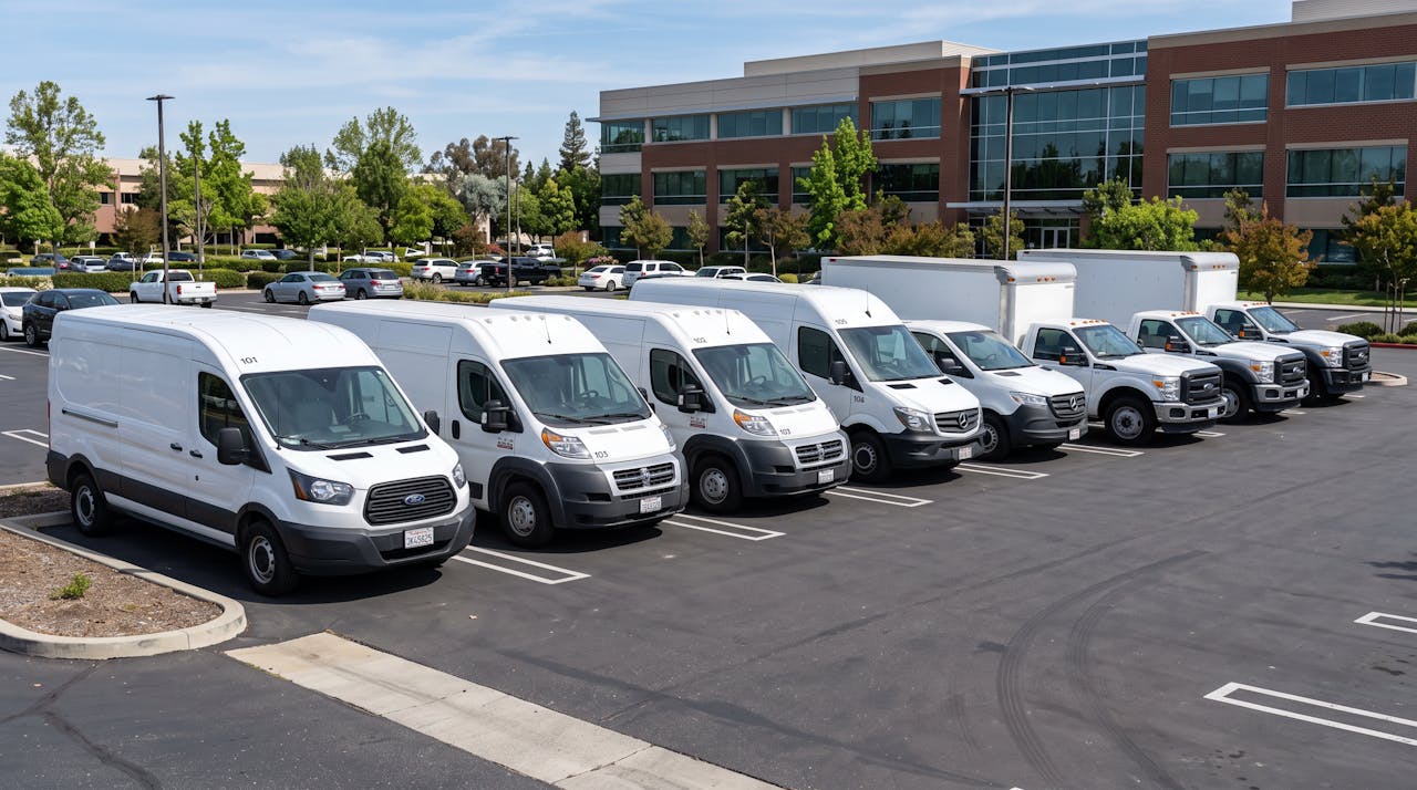 Fleet of work vehicles